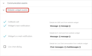 voizee - widget events